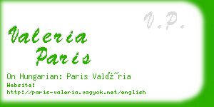 valeria paris business card